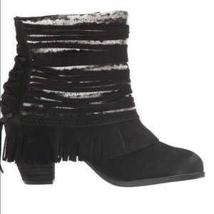 Naughty Monkey Fringe Booties 7.5